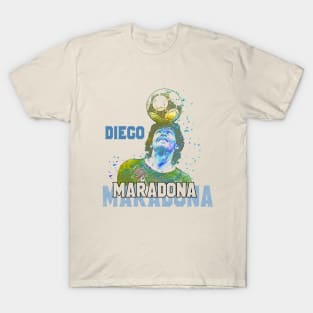 Diego Maradona The Legend Retro Style Fan Art T-Shirt